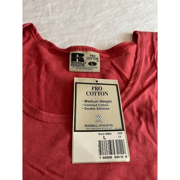 VTG Nautica Burgundy with Pocket T Shirt Size L NWT - Picture 5 of 8